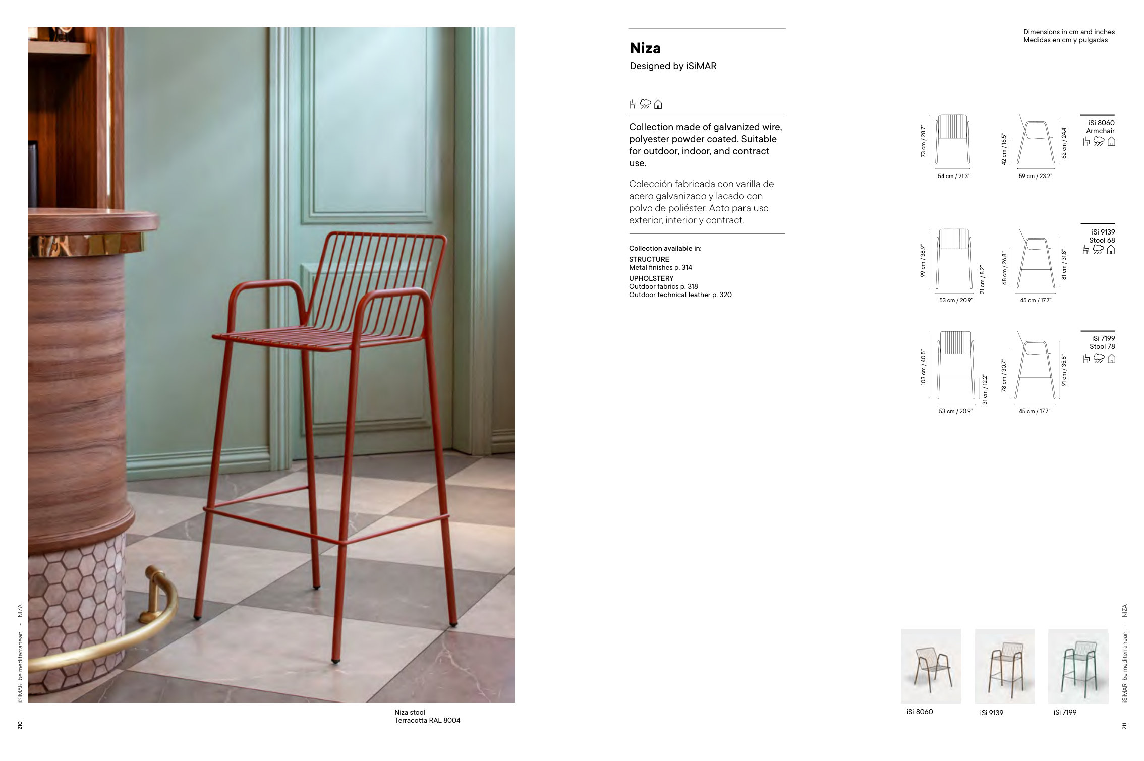 Niza Stool 78 — as printed in iSiMAR — Catalogue 2026