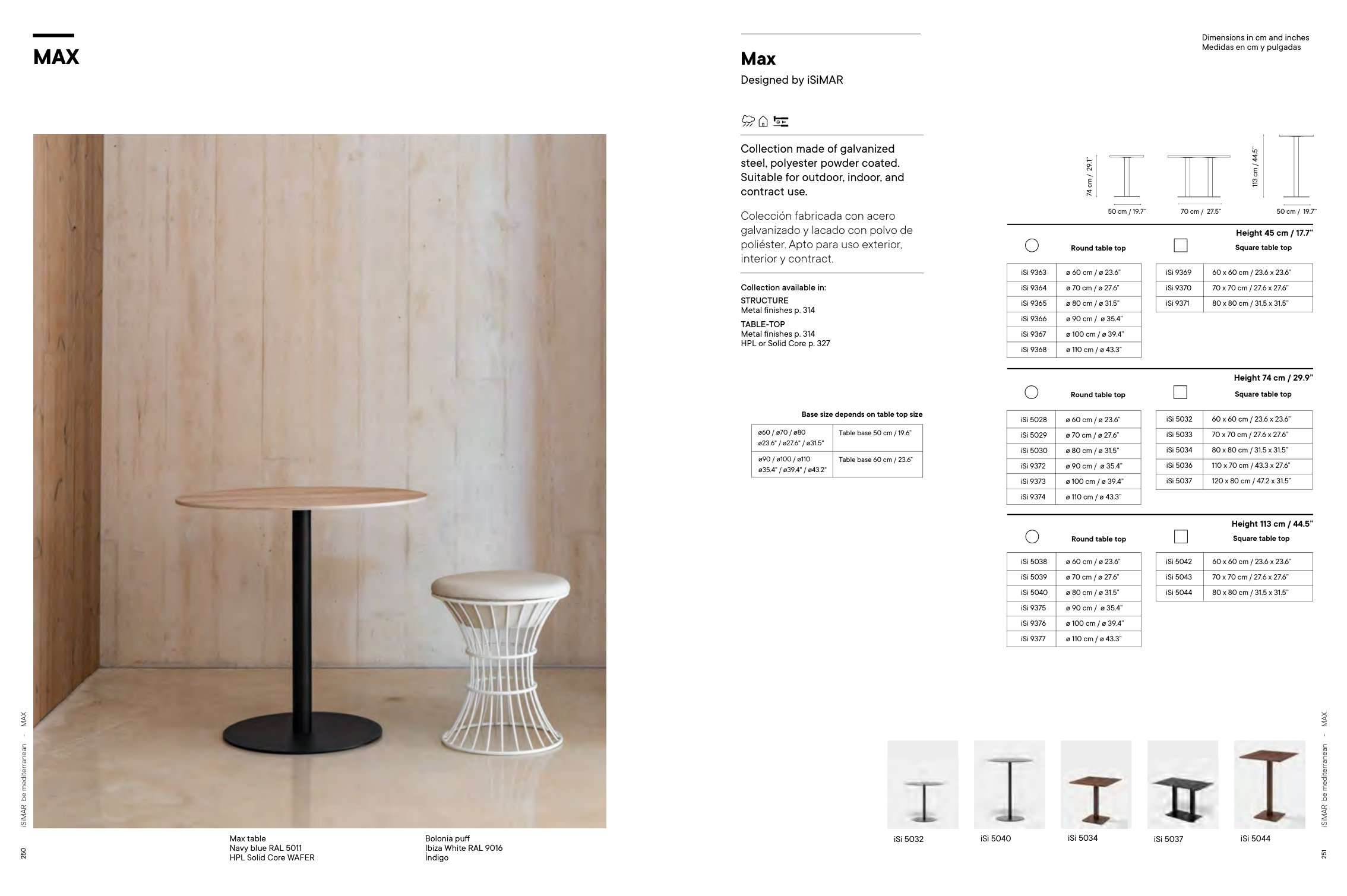 Max Ø100 H45 — as printed in iSiMAR — Catalogue 2026