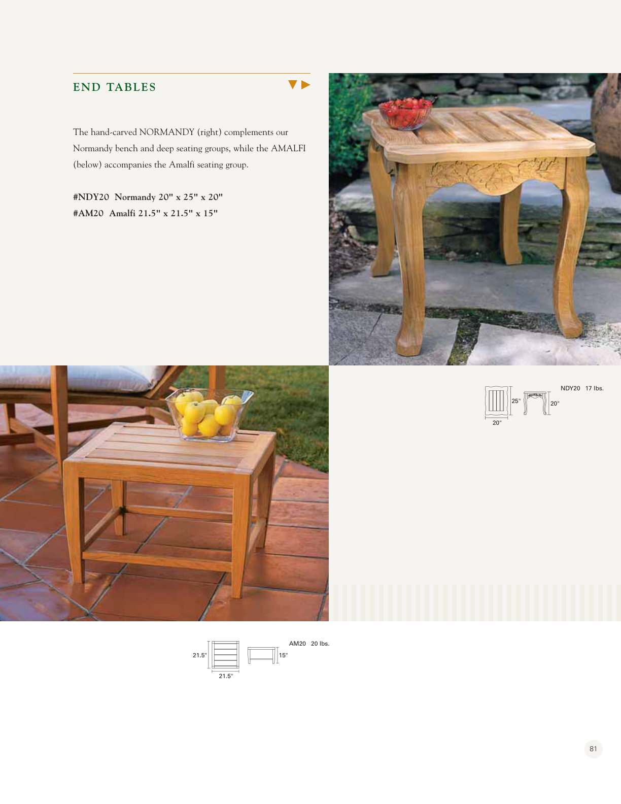 Normandy End Table — as printed in Kingsley Bate — Collection 2006, Australian edition