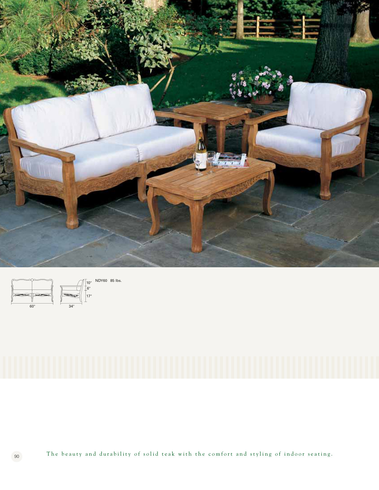 Normandy 60" Sofa — as printed in Kingsley Bate — Collection 2006, Australian edition