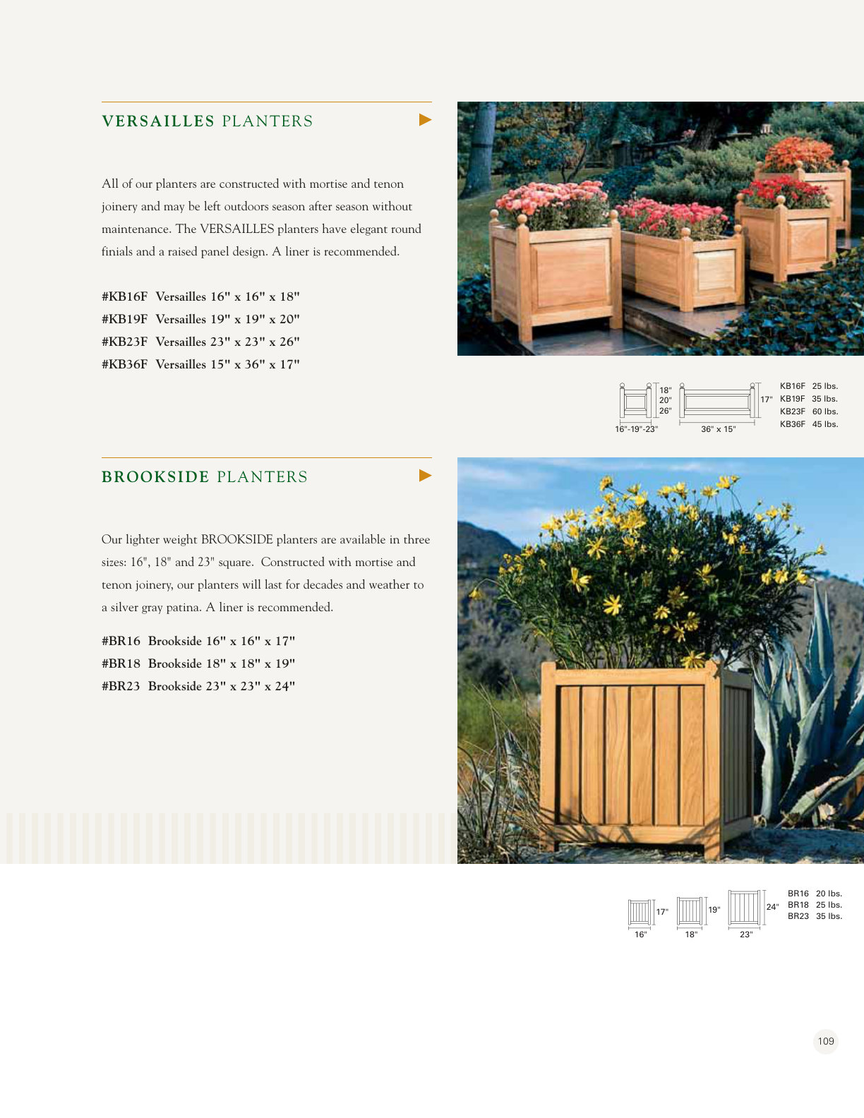 Versailles Planter 23" — as printed in Kingsley Bate — Collection 2006, Australian edition