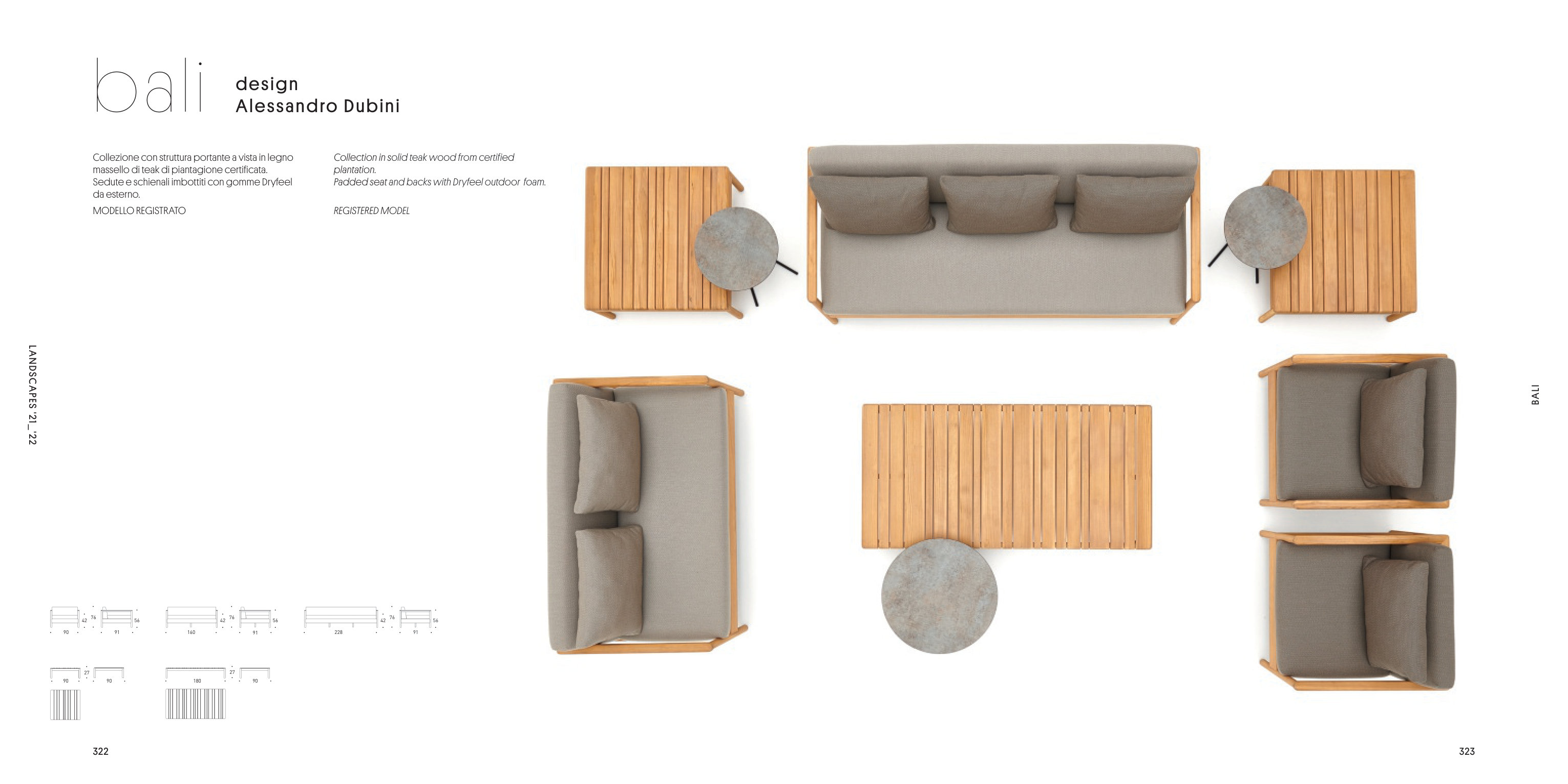 Bali coffee table (180 90 27) — as printed in Varaschin — Landscapes 2021